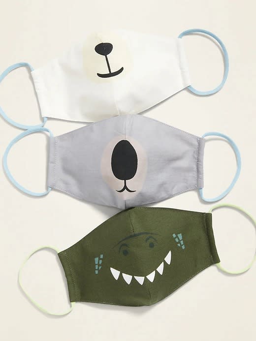 Old Navy critters kids face masks