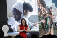 XPRIZE Executive Director Emily Church speaks during the presentation of the XPRIZE for Children's Literacy Wednesday, May 15, 2019, in Los Angeles. The Berkeley-based Kitkit School and London's onebillion educational nonprofit were declared co-winners of the XPRIZE For Global Learning at a presentation Wednesday night. (AP Photo/Marcio Jose Sanchez)