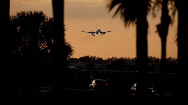 PHOTO: An aircraft approaches to land at Miami International Airport after the Federal Aviation Administration (FAA) said it had slowed the volume of airplane traffic over Florida due to an air traffic computer issue, in Miami, Jan. 2, 2023. (Marco Bello/Reuters, FILE)