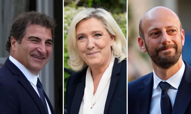 Qui pour prendre la succession de Christian Jacob, Marine Le Pen et Stanislas Guérini? (Photo: Le HuffPost)