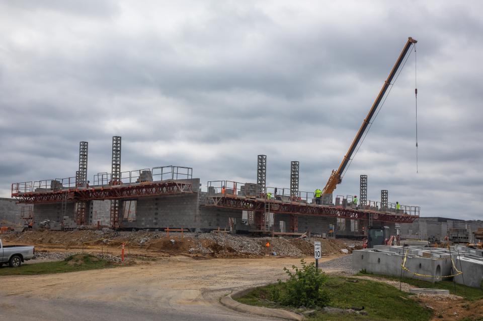 The construction site of West Wilson Middle School is photographed Friday, May 19, 2023.  The school was hit by the 2020 tornado.