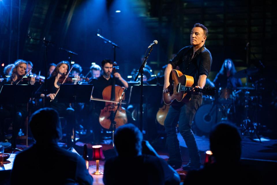 Bruce Springsteen performed with an orchestra in his barn in Colts Neck, New Jersey, for 