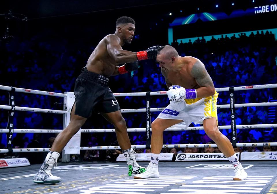 Joshua put in an improved performance but came up short against Usyk again (PA)