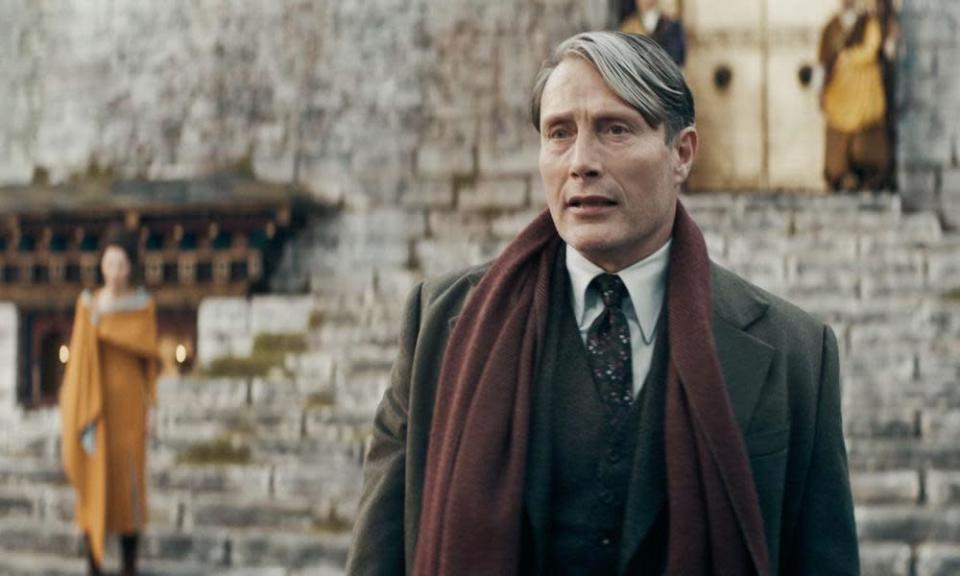 Mads Mikkelsen in a scene from Fantastic Beasts: The Secrets of Dumbledore