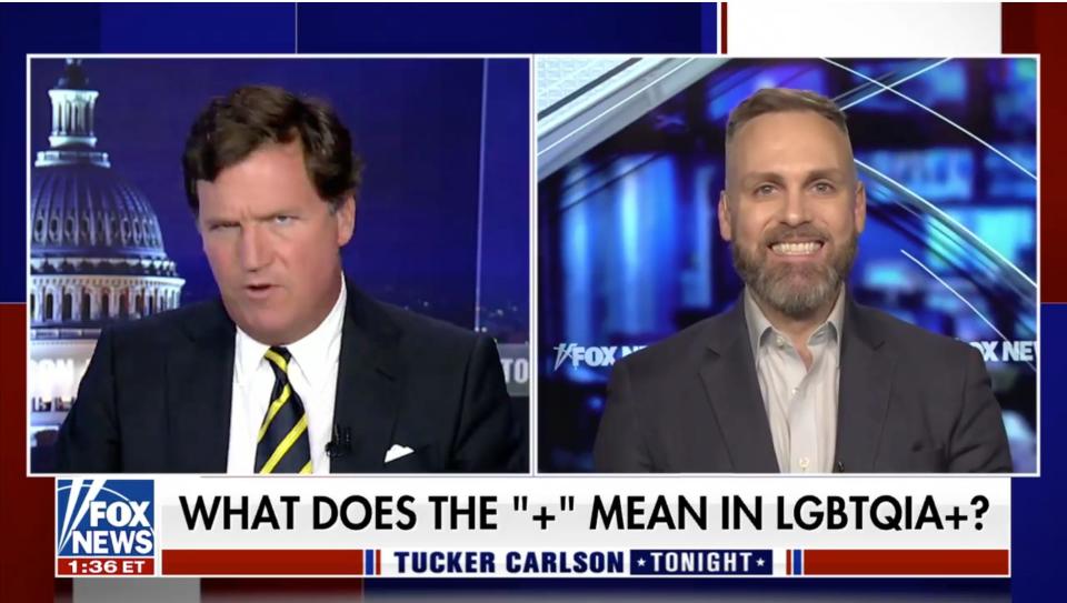 tucker carlson interviews a guest on tucker carlson tonight on fox news