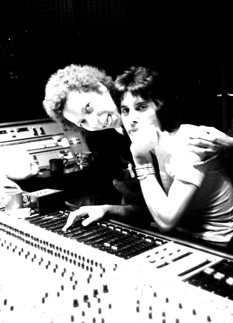 Wendy Allison, Peter Straker & Freddie at Mixing desk, Wessex Studio