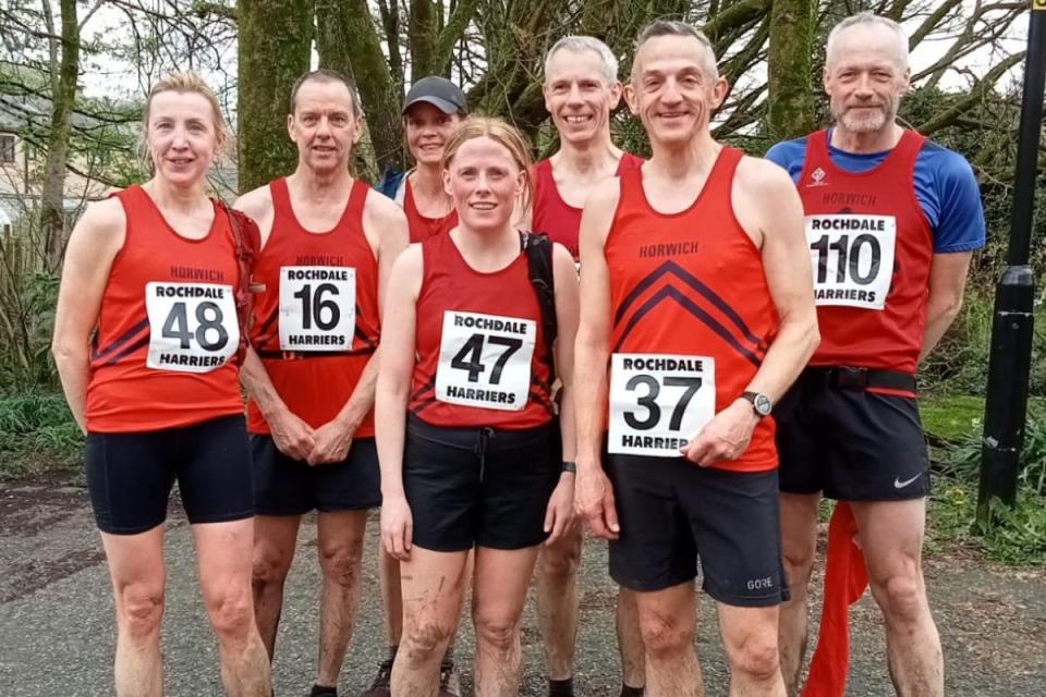 Harriers at the Wardle Skyline Fell Race. Picture by Sue Fleming