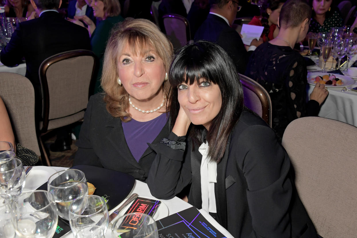 LONDON, ENGLAND - DECEMBER 06:  Eve Pollard and Claudia Winkleman attend the Women in Film and TV Awards 2019 at Hilton Park Lane on December 06, 2019 in London, England. (Photo by David M. Benett/Dave Benett/Getty Images for Women in Film and TV)