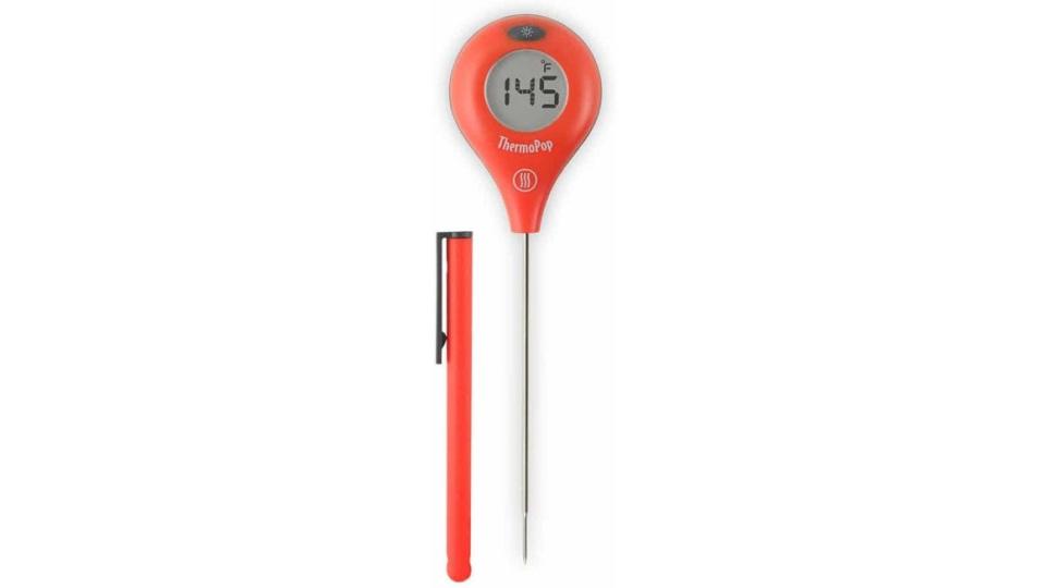 The ThermoPop comes in a variety of eye-catching colors, including this vibrant red, that mean you'll never lose it in the drawer.