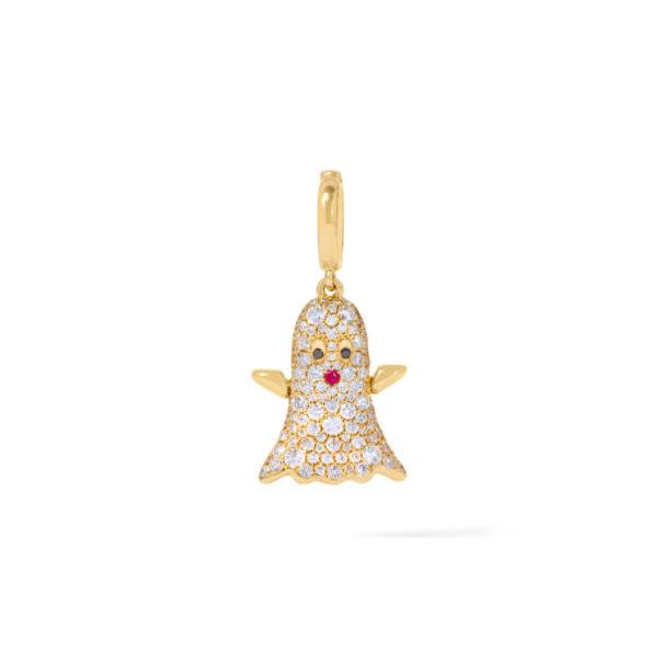 <p><a class="link " href="https://go.redirectingat.com?id=127X1599956&url=https%3A%2F%2Fwww.annoushka.com%2Fuk%2Fmythology-18ct-gold-diamond-ghost-charm-030310.html&sref=https%3A%2F%2Fwww.harpersbazaar.com%2Fuk%2Ffashion%2Fjewellery-watches%2Fg34510212%2Fbest-halloween-jewellery%2F" rel="nofollow noopener" target="_blank" data-ylk="slk:SHOP NOW;elm:context_link;itc:0;sec:content-canvas">SHOP NOW</a></p><p>A blithe little spirit set with 103 precious gemstones and moveable golden arms, this can be affixed to any chain bracelet or necklace so that it will follow you wherever you go. </p><p>Yellow gold, ruby and diamond charm, £3,200, Annoushka</p>