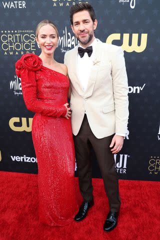 <p>Kevin Mazur/Getty</p> Emily Blunt and John Krasinski attend the 29th Annual Critics Choice Awards on Jan. 14, 2024.