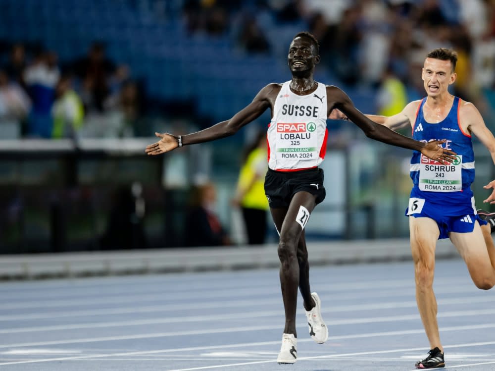 Dominic Lobalu jubelt über EM-Gold (IMAGO/VEGARD GRØTT)