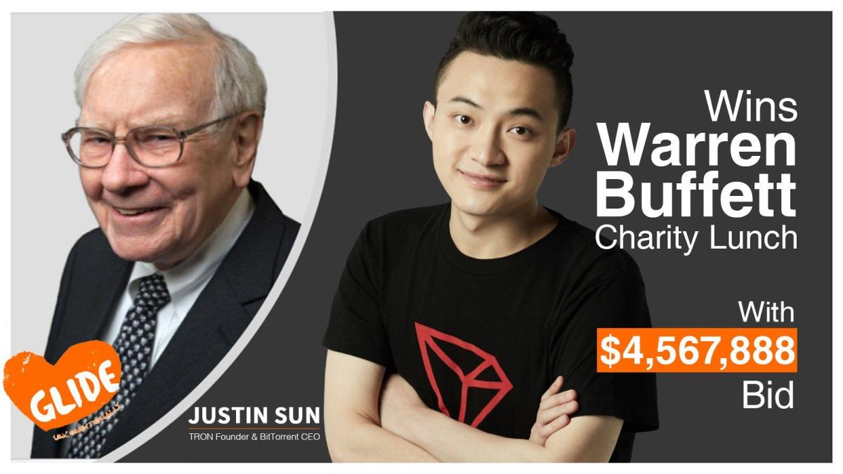 Chinese blockchain entrepreneur Justin Sun won Warren Buffett's charity  lunch