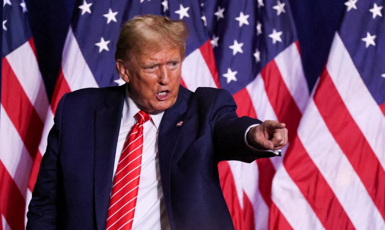 <span>Donald Trump has repeatedly issued warnings of doom if he doesn’t win the election.</span><span>Photograph: Alyssa Pointer/Reuters</span>