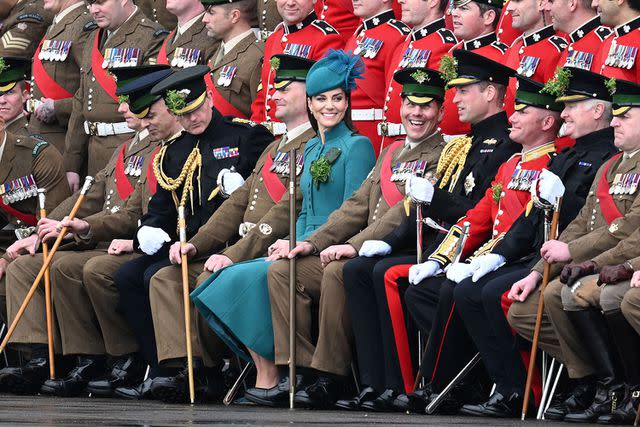 Samir Hussein/WireImage Princess Kate and Prince William with the Irish Guards at the St. Patrick's Day celebration in March 2023