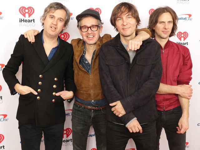 <p>Momodu Mansaray/Getty</p> Christian Mazzalai, Laurent Brancowitz, Thomas Mars and Deck D'arcy of Phoenix attend an iHeartRadio event in January 2023.