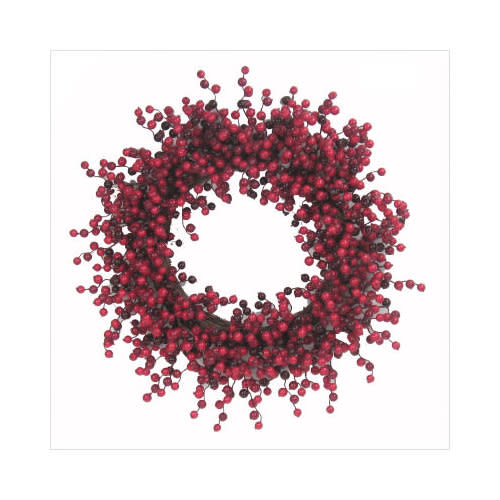 Bright red berries look stylish and festive any time of year. Happy Berry Wreath, $92.93, walmart.com