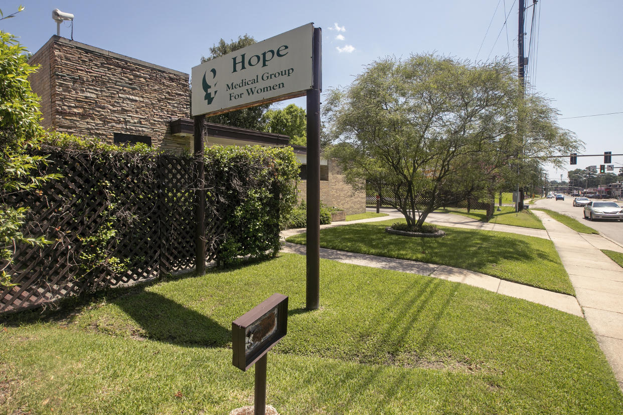 With a Louisiana temporary restraining order in place, the Hope Medical Group for Women in Shreveport continues to see patients, on July 6, 2022. (Ted Jackson / AP file)