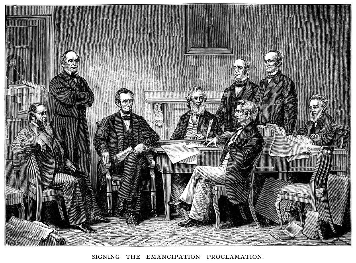 Lincoln Signs Emancipation Proclamation