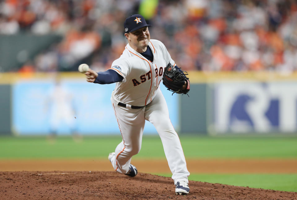 Astros reliever Joe Smith and his wife, Allie LaForce, are hoping to stamp out Huntington’s disease from their family with IVF. (Getty Images)