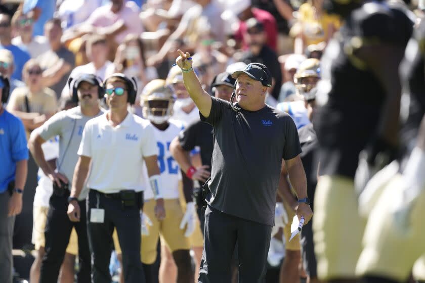 UCLA head coach Chip Kelly in the first half of an NCAA college football game.