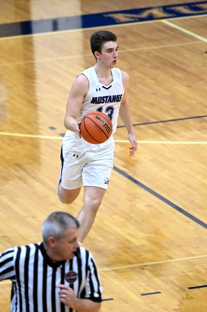 Medway's Caden Reisman lit up Canton for 27 points in a quarter. His work refining his shootig form over the summmer paid dividends almost immediately.