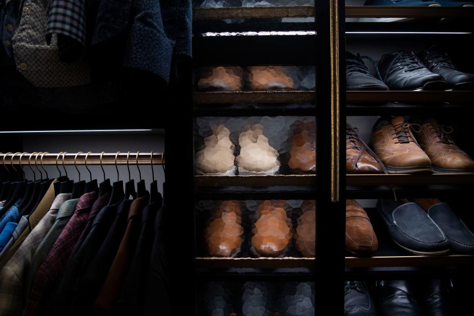 A view inside Amy Freese’s closet in her home in Brentwood, Tenn., Monday, Aug. 7, 2023. Danielle Millis was the designer of the closet space.