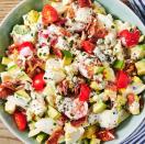 <p>Egg salad is wonderful as is. But add bacon, blue cheese, avocado, and tomatoes, and you've got a lunch that you'll be dreaming about for days. The red wine vinegar–yogurt dressing is amazing and works well in regular Cobb salad, too.</p><p>Get the <a href="https://www.delish.com/uk/cooking/recipes/a28784272/cobb-egg-salad-recipe/" rel="nofollow noopener" target="_blank" data-ylk="slk:Cobb Egg Salad;elm:context_link;itc:0;sec:content-canvas" class="link ">Cobb Egg Salad</a> recipe.</p>