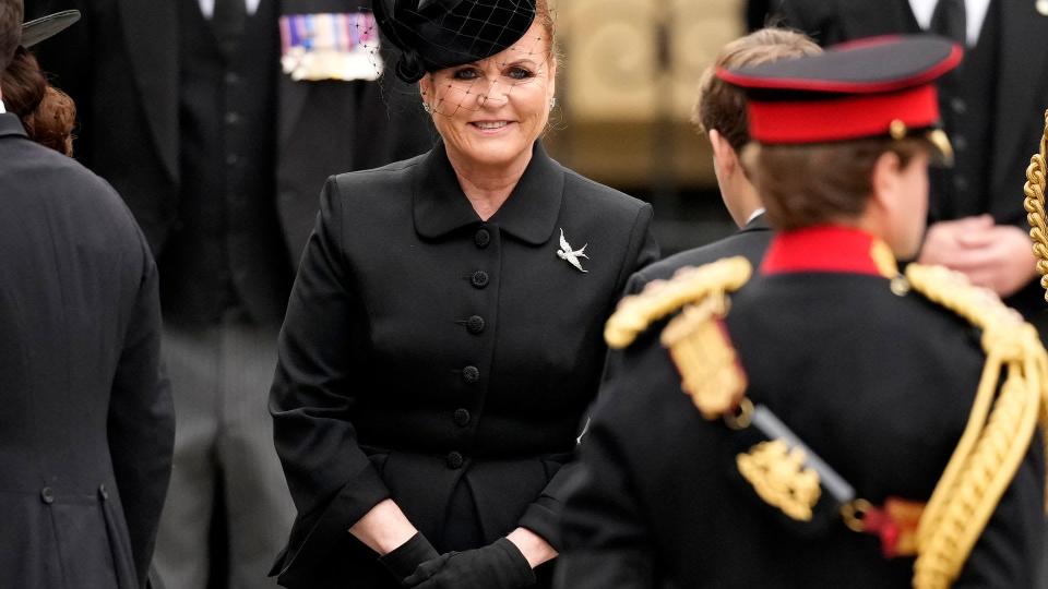 Sarah, Duchess of York pictured at the State Funeral of Queen Elizabeth II on September 19, 2022 