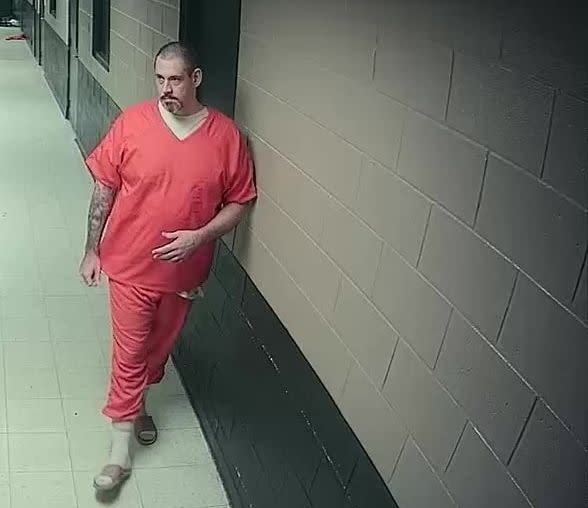 Casey White in his most recent photo from jail.