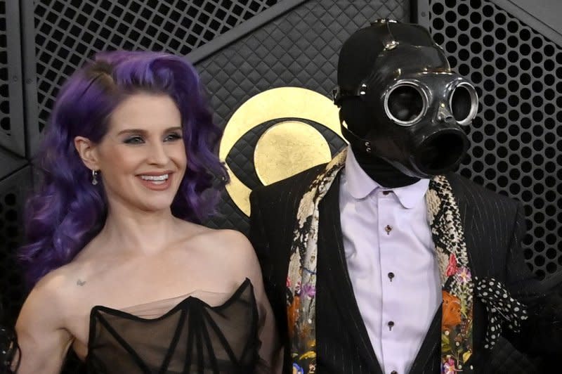 Kelly Osbourne (L) and Sid Wilson attend the Grammy Awards on Sunday. Photo by Jim Ruymen/UPI