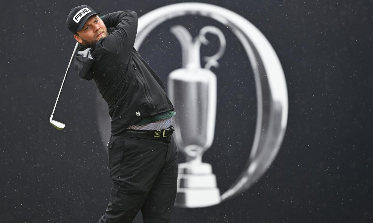 <span>Dan Brown is a shot off the lead going into the final round at Royal Troon.</span><span>Photograph: Oisin Keniry/R&A/Getty Images</span>