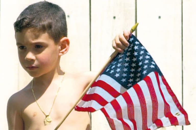 Elián González, en abril de 2000, durante su estada en Miami