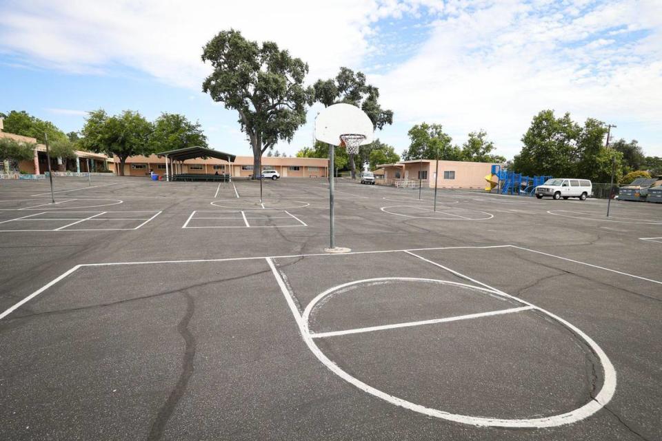 Georgia Brown Elementary School has had remodel plans on hold after an unclear geologic feature was found under the campus. A massive trench in the area currently used as lunch area and blacktop play area is proposed to define the geologic anomaly.