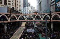 Anti-government New Year's Day demonstration in Hong Kong