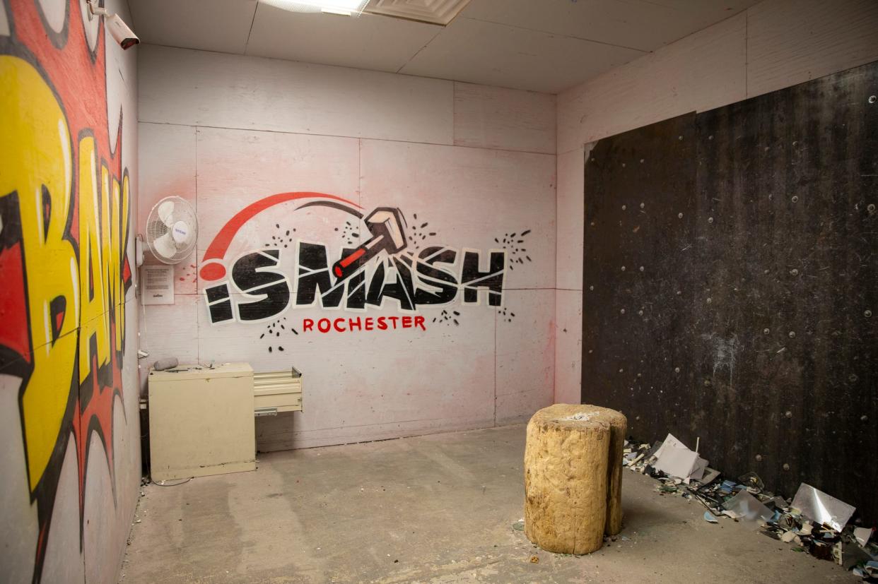 One of the smash rooms in iSmash in Rochester, NY. 