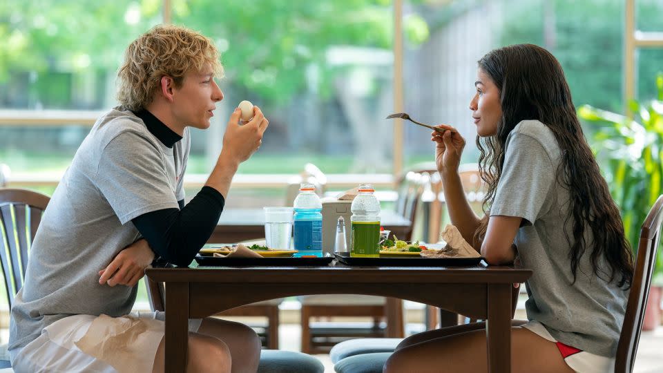 Mike Faist and Zendaya in director Luca Guadagnino's "Challengers." - Niko Tavernise/Metro-Goldwyn-Mayer Pictures Inc.