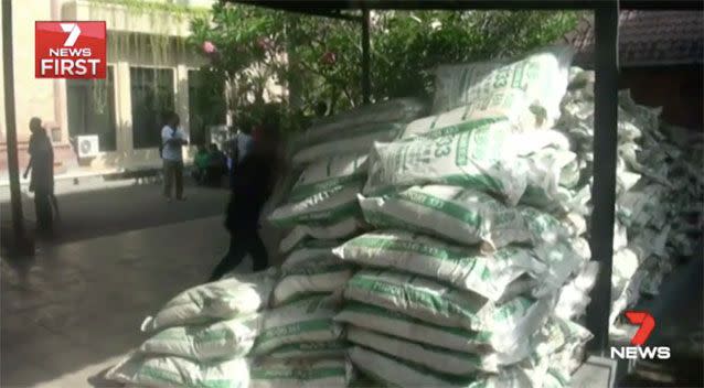 The ammonium nitrate haul. Source: 7News