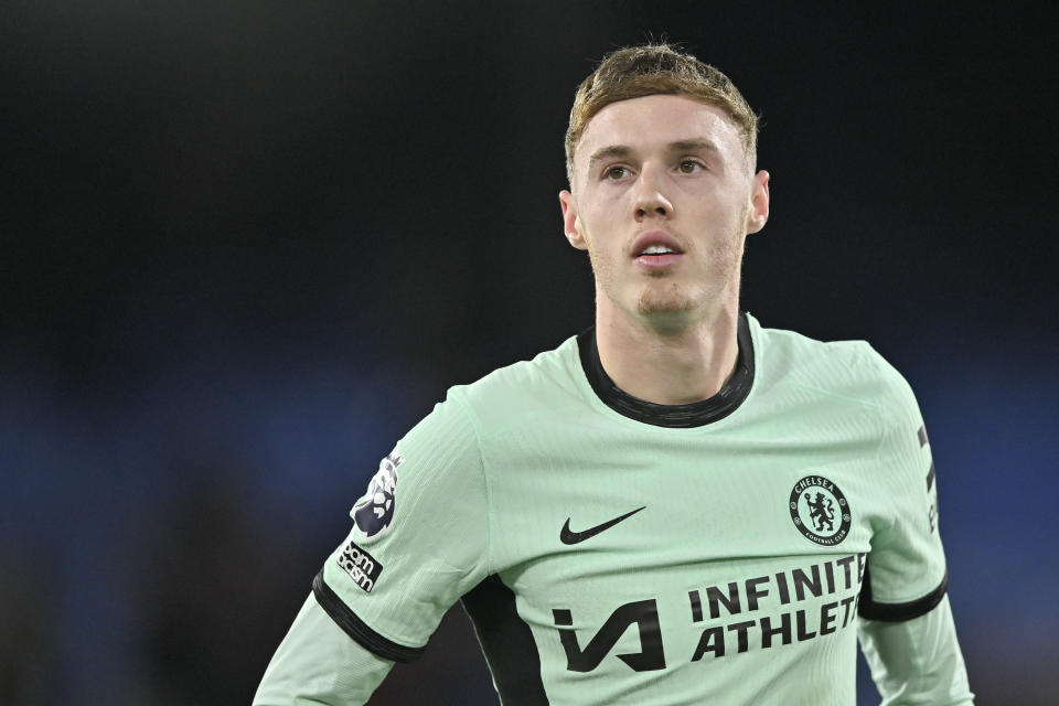 LONDON, ENGLAND - FEBRUARY 12:  Cole Palmer of Chelsea during the Premier League match between Crystal Palace and Chelsea FC at Selhurst Park on February 12, 2024 in London, England. (Photo by Vince Mignott/MB Media/Getty Images)