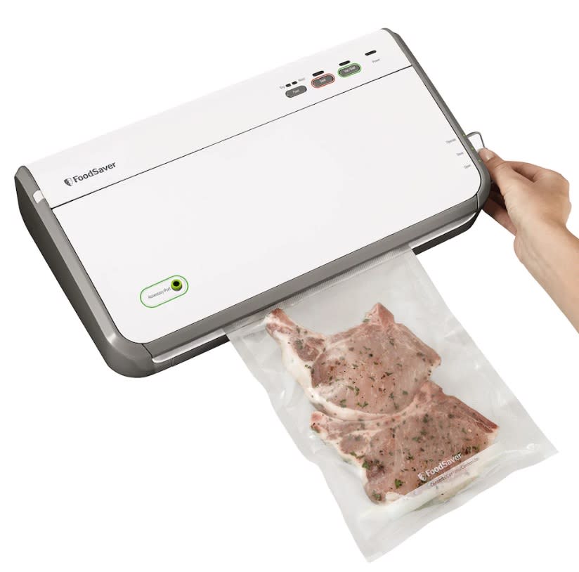 <p>Save those holiday leftovers and keep food fresh as ever with a high-tech FoodSaver. Not only is it on sale at Kohls.com, but you’ll also get a rebate form for a $20 Visa prepaid card if you buy one by Nov. 23.<br><strong><a rel="nofollow noopener" href="https://fave.co/2PC5SCe" target="_blank" data-ylk="slk:SHOP IT" class="link rapid-noclick-resp">SHOP IT</a>:</strong> $100 (was $130), <a rel="nofollow noopener" href="https://fave.co/2PC5SCe" target="_blank" data-ylk="slk:kohls.com" class="link rapid-noclick-resp">kohls.com</a> </p>