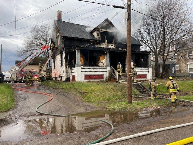 An unoccupied house at 1005 Sherlock Place NE, Canton, was heavily damaged by a fire early Thursday. The Canton Fire Department said the structure was being renovated.