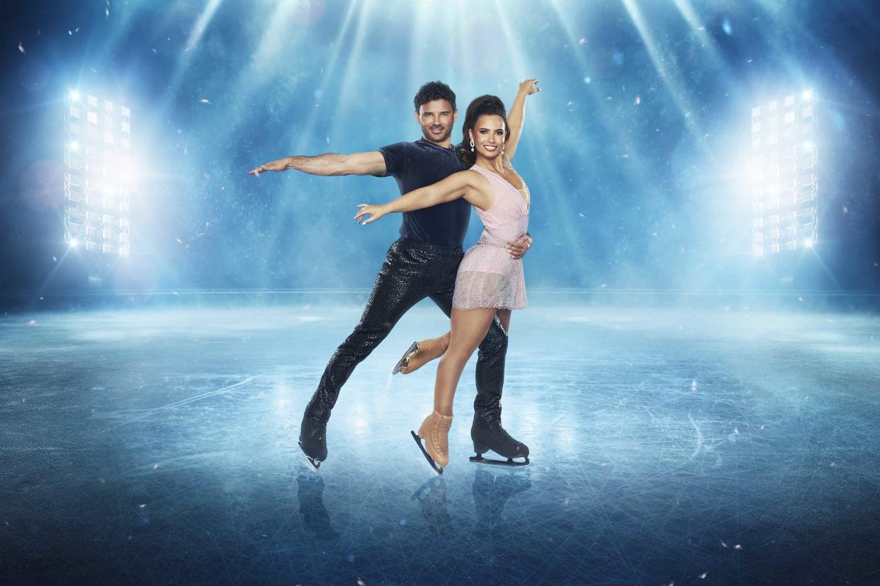 Corrie actor Ryan Thomas and his skating partner Amani Fancy are the favourites to win Dancing On Ice 2024. (ITV)