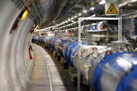 A general view of the Large Hadron Collider (LHC) experiment is seen during a media visit at the Organization for Nuclear Research (CERN) in the French village of Saint-Genis-Pouilly near Geneva in Switzerland, July 23, 2014. REUTERS/Pierre Albouy