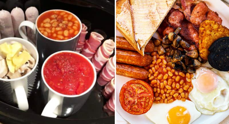 Une femme a découvert comment préparer un petit-déjeuner “oh so british” à l’aide d’une mijoteuse. [Facebook: Rose Bowler/Getty]