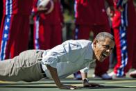 <p>Who knew presidents liked to work out? Should they desire, a personal trainer is available for their clients to get in a good sweat.</p>