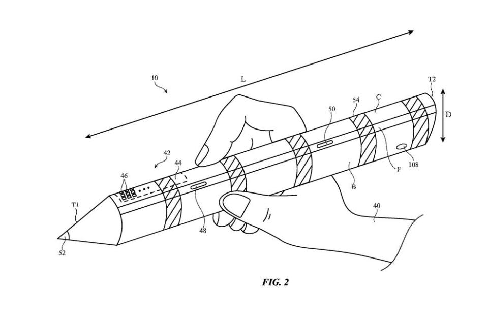 An Apple Vision Pro controller patent diagram