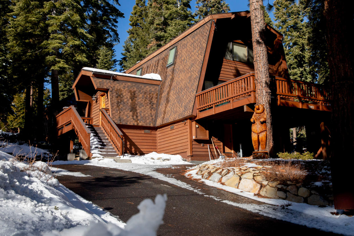 An Airbnb rental home is seen in the Agate Bay community near Lake Tahoe in Carnelian Bay, Calif. Saturday, December 19, 2020.