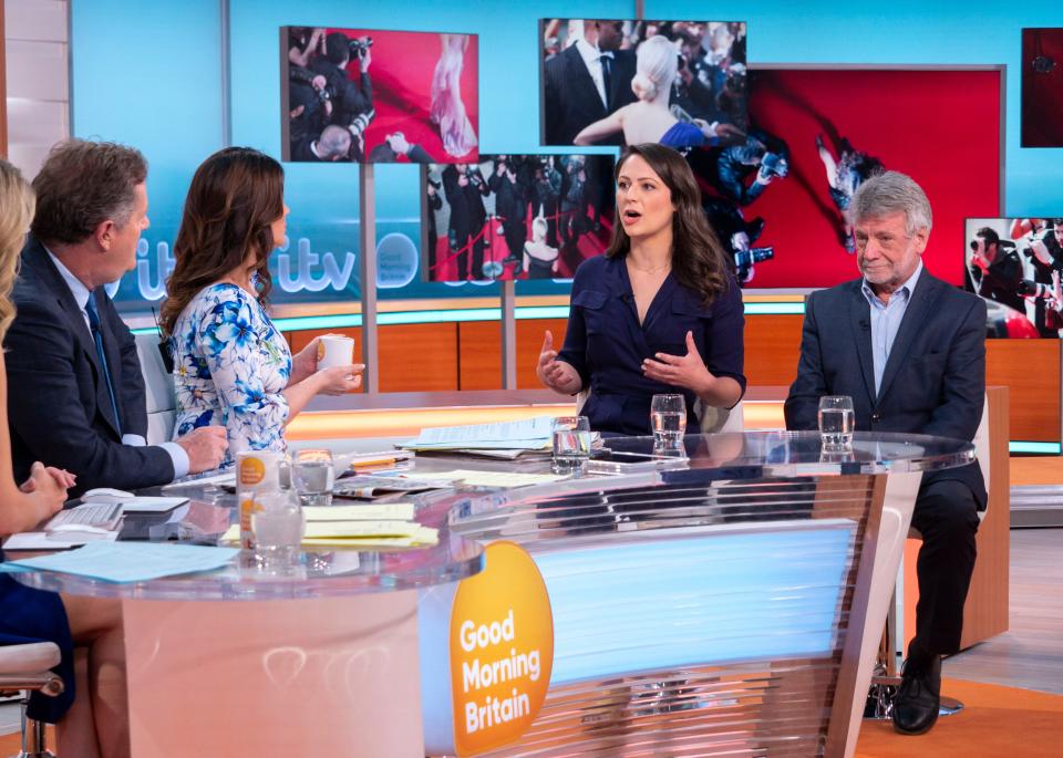 From left: Piers Morgan, Susanna Reid, Nicola Thorp, Neil Wallis. (REX)