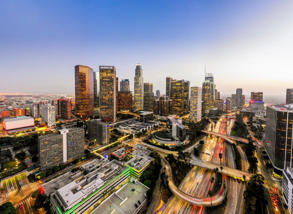 An aerial image of Los Angeles.