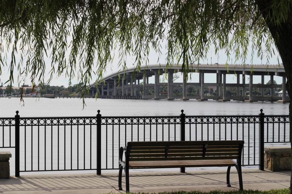 The Granada Bridge over the Halifax River is seen from The Casements & Rockefeller Gardens. The gardens also offer greenery, sculptures and multipurpose stages, making it a great spot for prom or wedding photos.